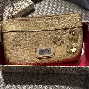 GUESS Gold Floral Clutch